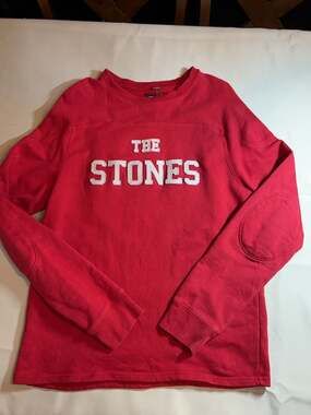 Zip Code The Stones Red Varsity Sweatshirt Size Medium